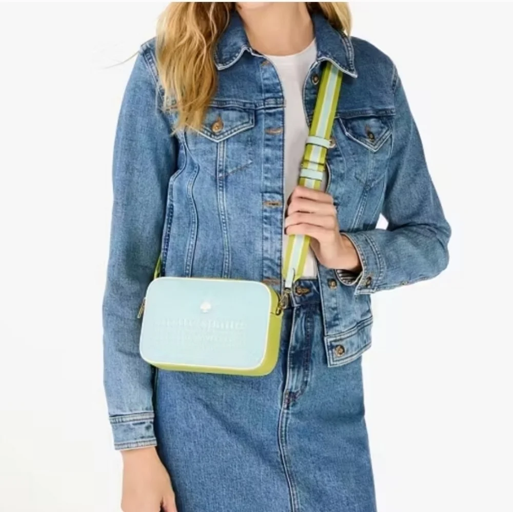 💚▪️ Kate Spade▪️ Oh Snap Colorblock Mini Camera Bag, Blue Glow Multi